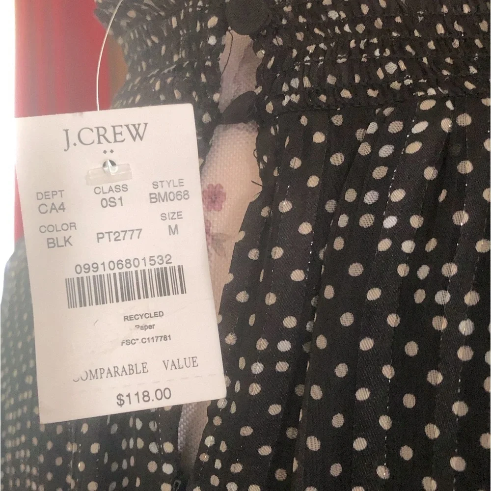 J. Crew Ruffle Tiered Mini Dress Black